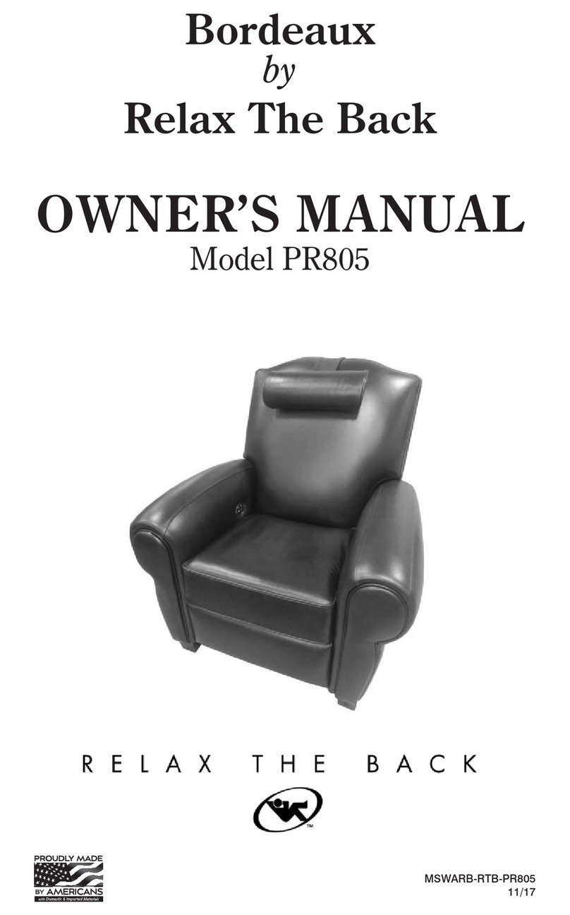Golden Relax The Back Bordeaux PR805 owner's manual