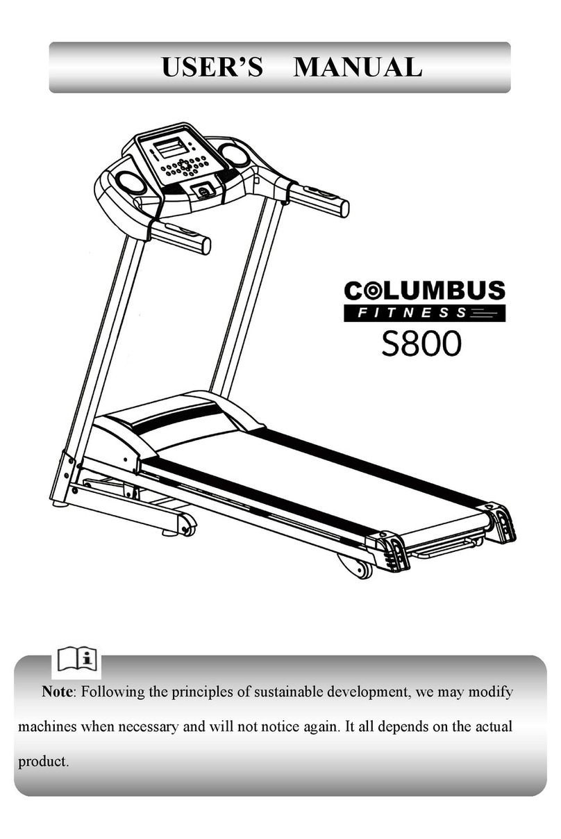 Columbus Fitness S800 user manual