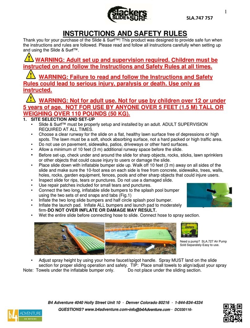 Slackers Slide&Surf SLA.747757 INSTRUCTIONS AND SAFETY RULES