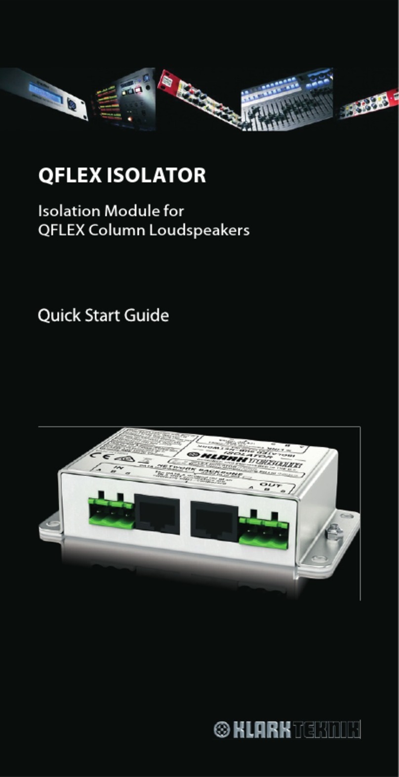 Klark Teknik QFLEX ISOLATOR quick start guide