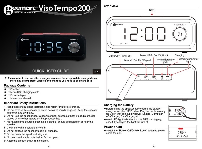 Geemarc VisoTempo 200 Quick user guide