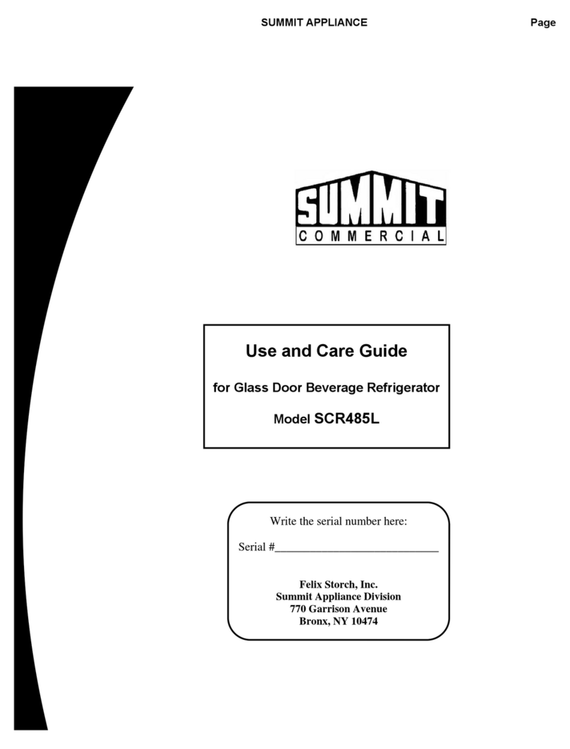 Summit Commercial SCR485L Use and care guide