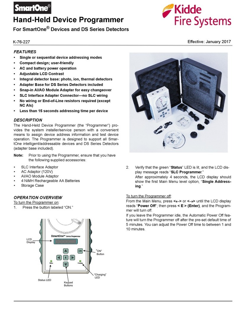 Kidde Fire Systems SmartOne K-76-227 quick start guide