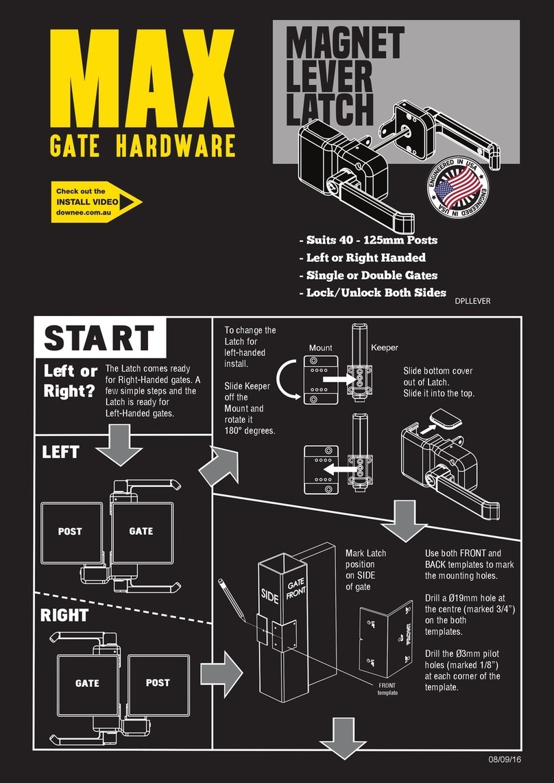 Downee MAX GATE HARDWARE DPLLEVER quick start guide