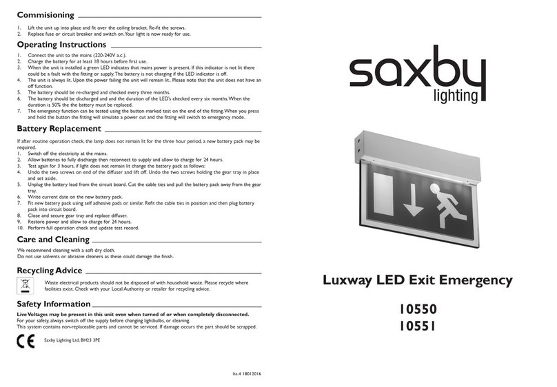 Saxby Lighting Luxway User manual