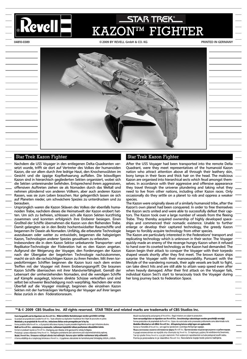 REVELL STAR TREK KAZON FIGHTER Assembly manual