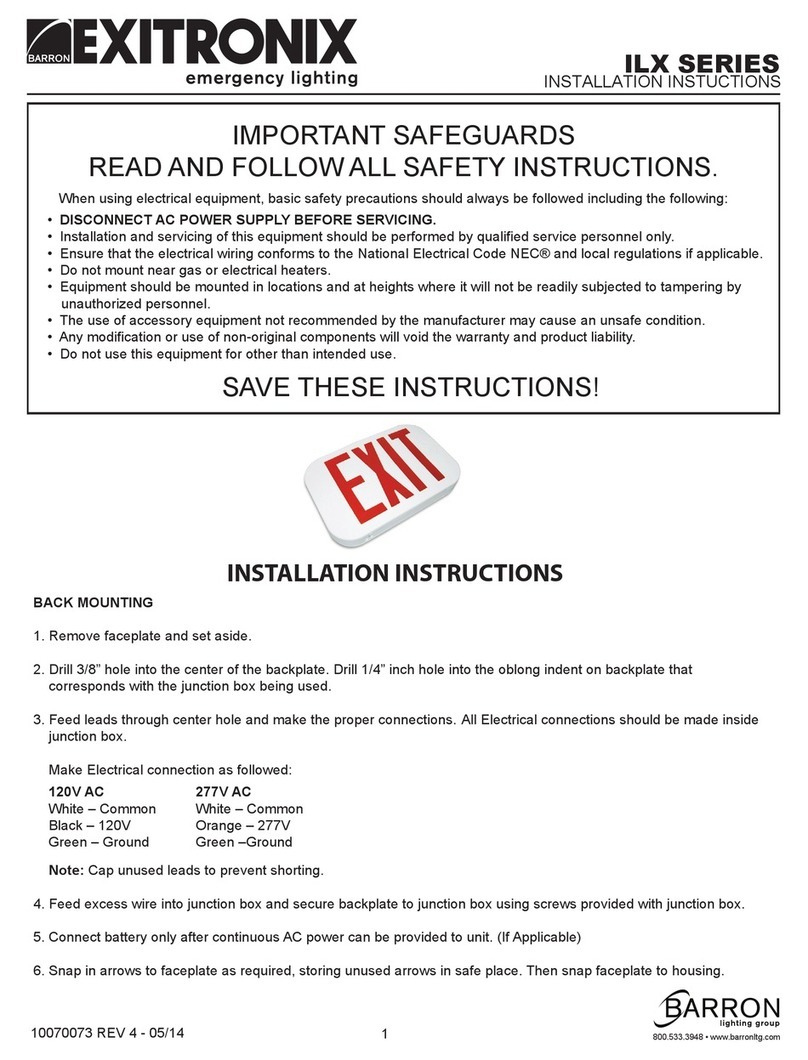 Exitronix ILX Series Installation instuctions