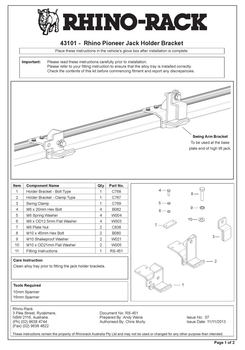 Rhino-Rack Pioneer 43101 User manual