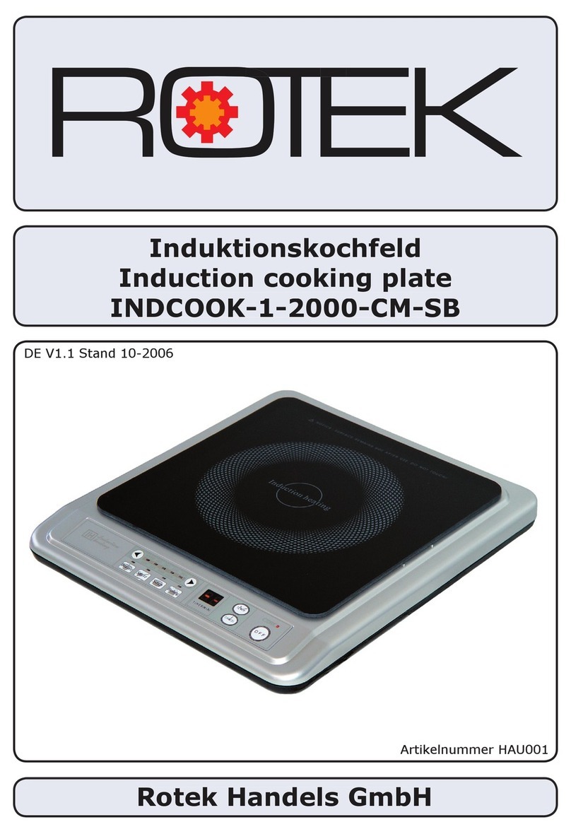 Rotek INDCOOK-1-2000-CM-SB User manual