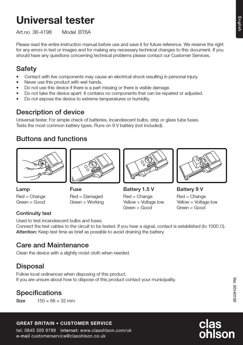 Clas Ohlson BT6A User manual Clas Ohlson BT6A User manual