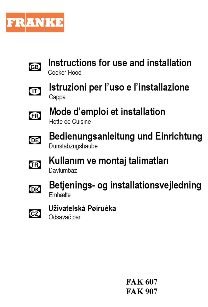 Franke FAK 607 XS Operation manual