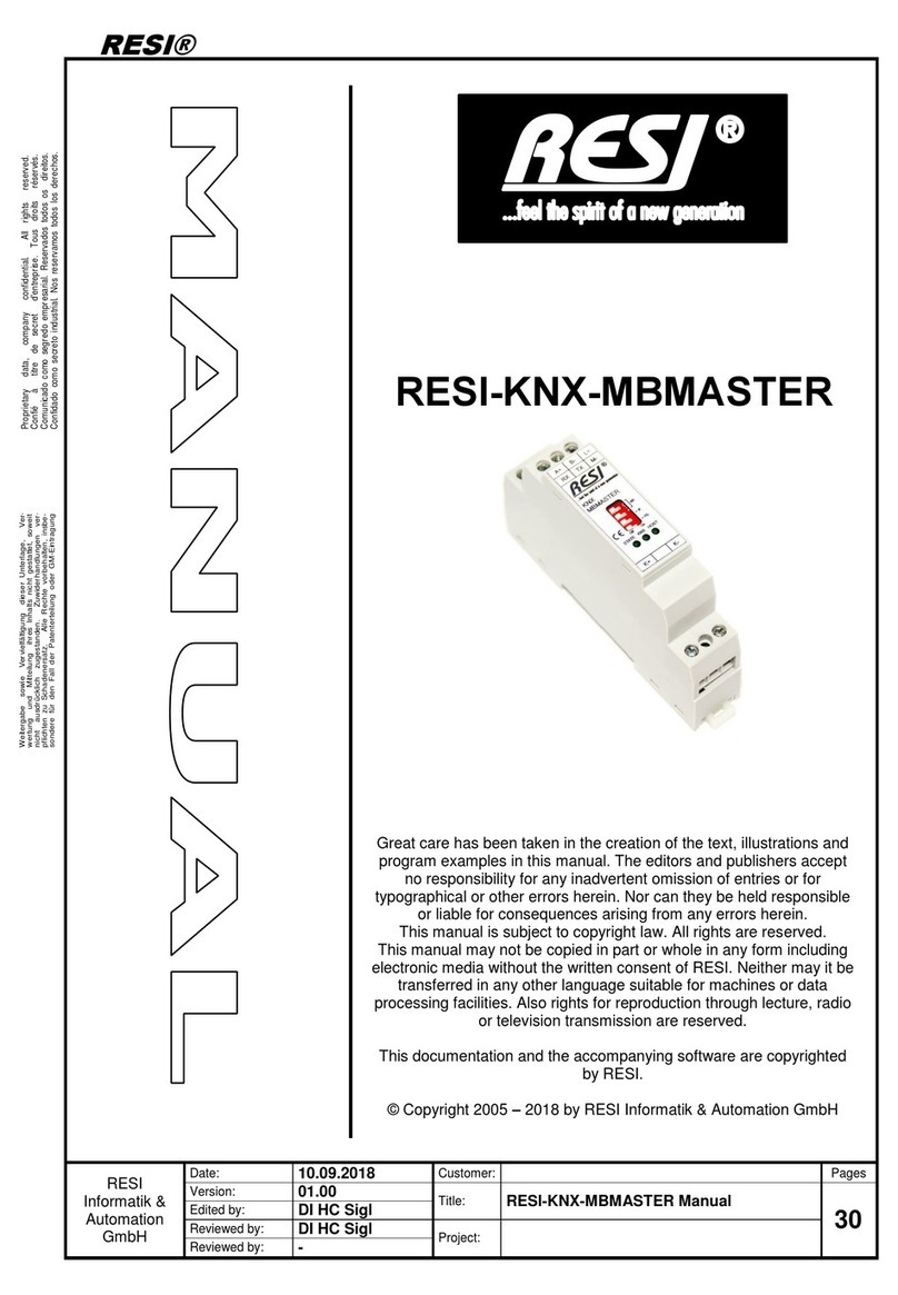 Resi RESI-KNX-MBMASTER manual