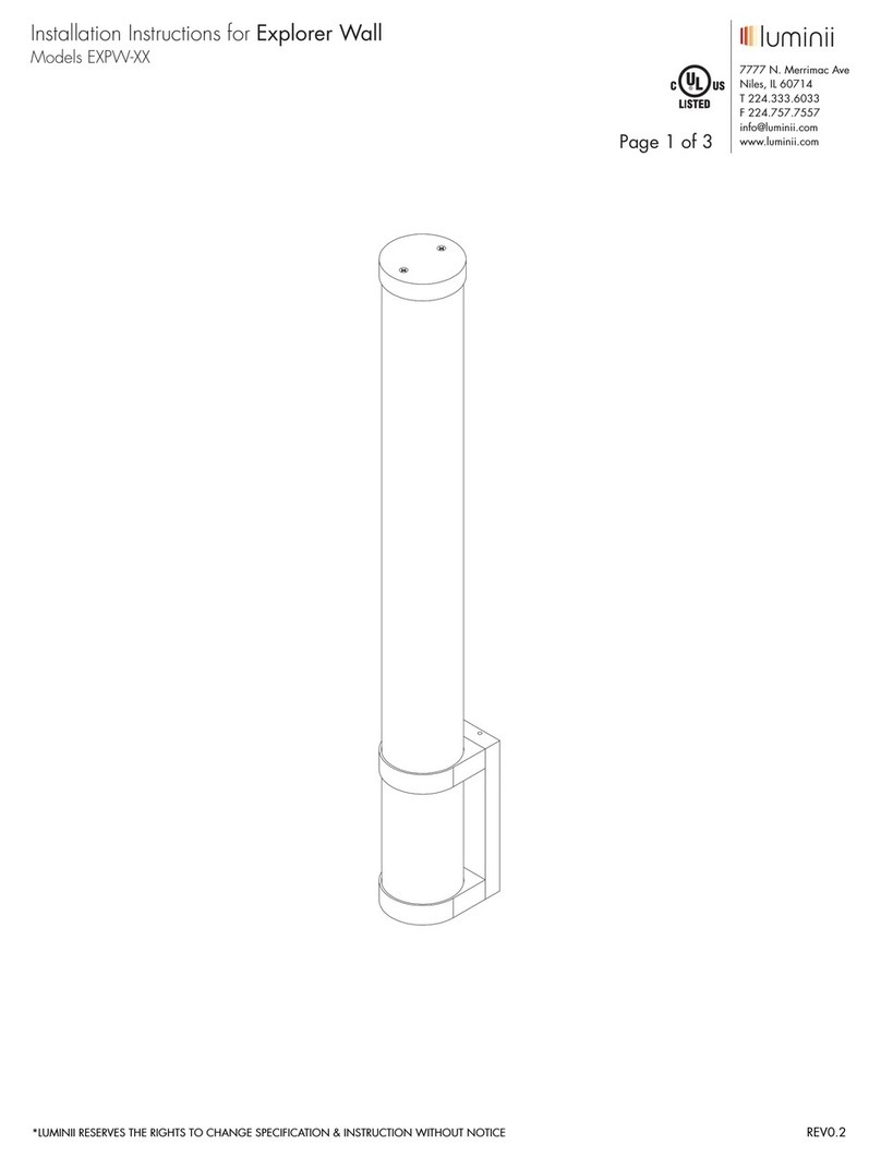 luminii Explorer Wall EXPW Series installation instructions