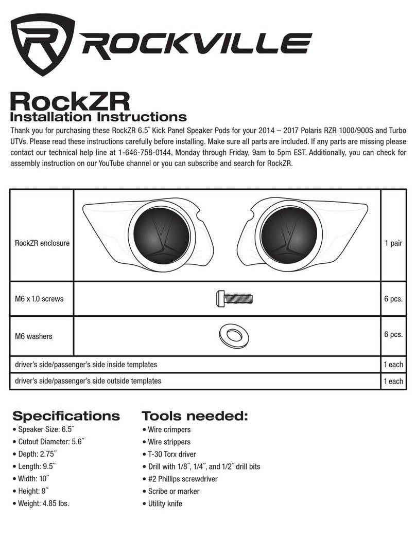 Rockville RockZR installation instructions