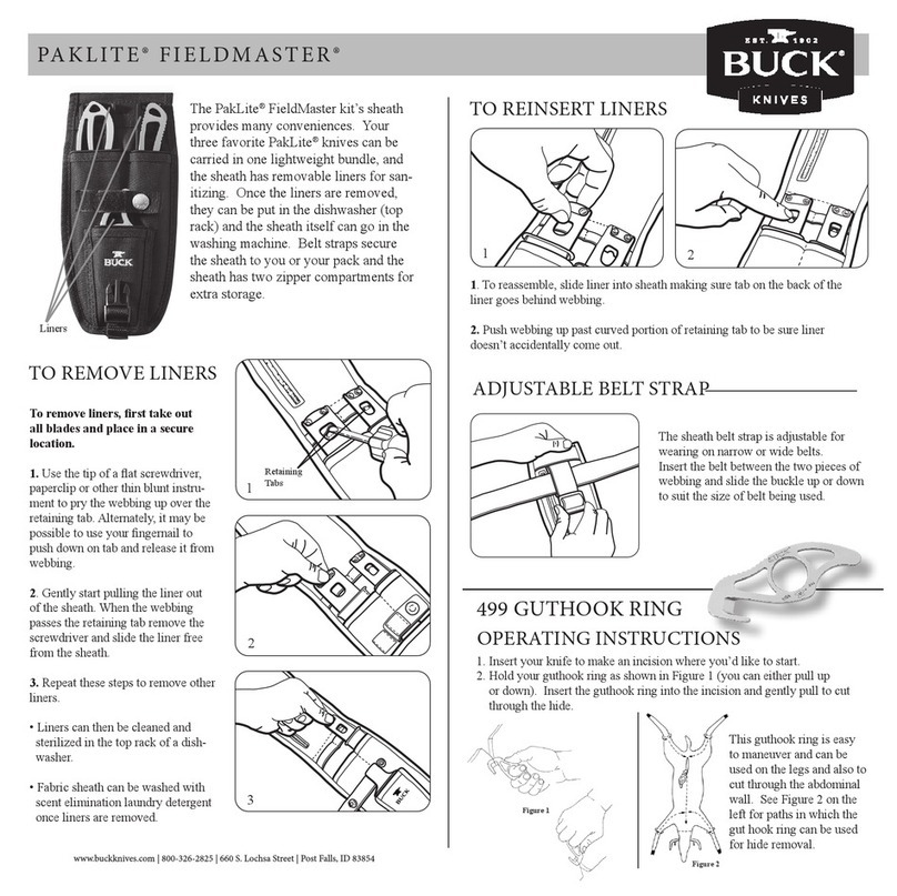 Buck PAKLITE FIELDMASTER quick start guide