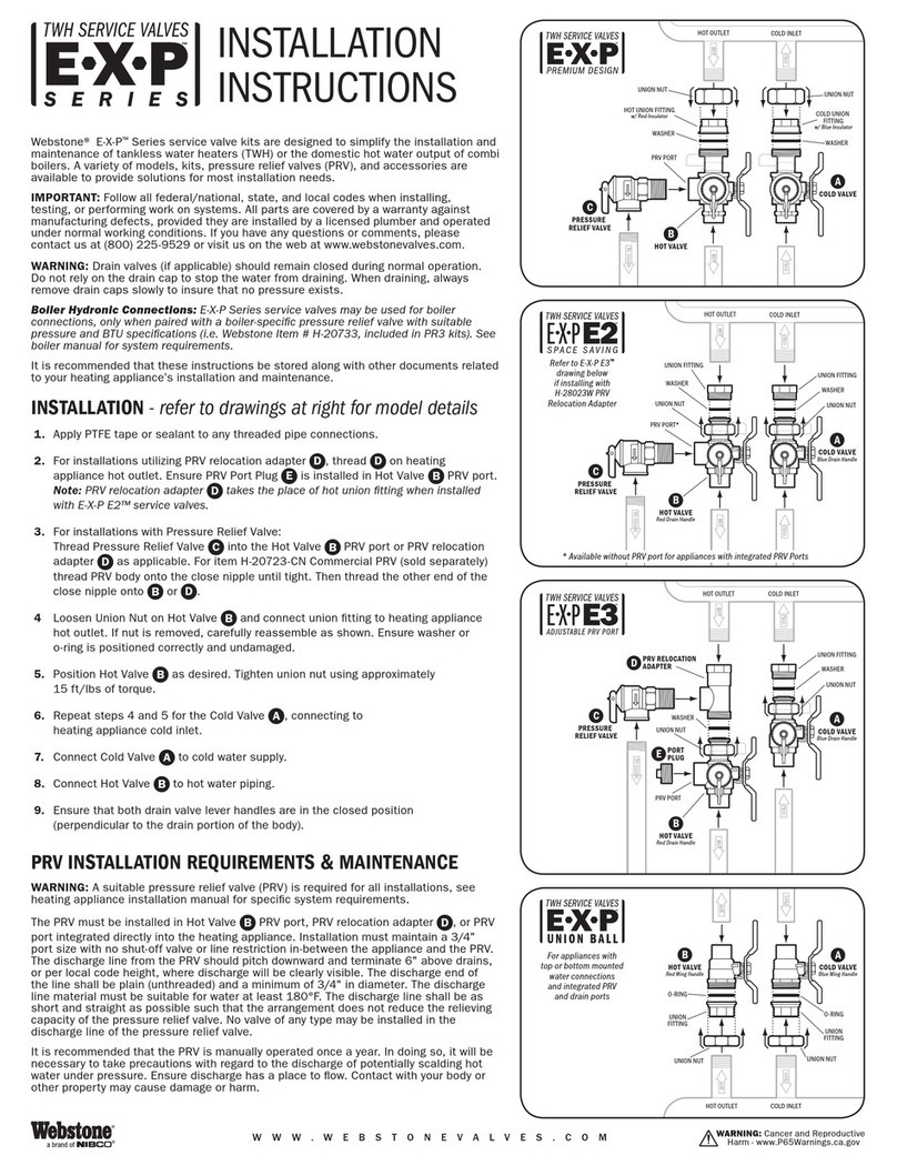 Webstone E-X-P Series installation instructions