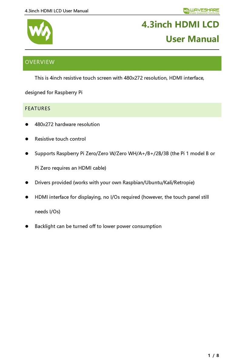 Waveshare 4.3inch HDMI LCD User manual