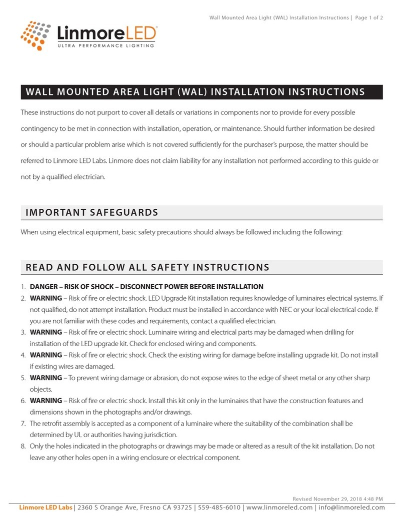 Linmore LED WAL Series installation instructions