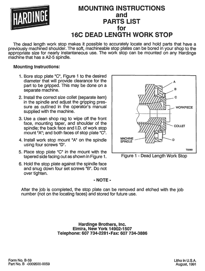 Hardinge 16C User manual