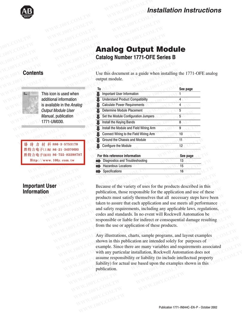 Allen-Bradley 1771-OFE installation instructions