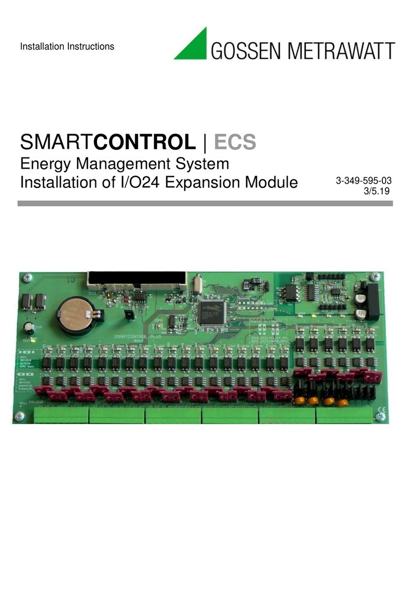 Gossen MetraWatt SMARTCONTROL ECS installation instructions