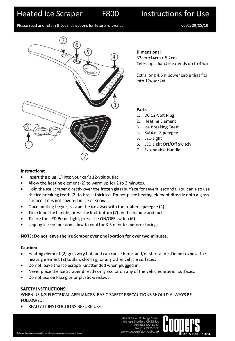 Coopers of Stortford F800 Instructions for use