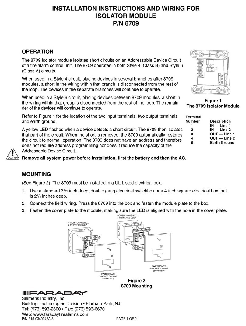 Faraday 8709 User manual