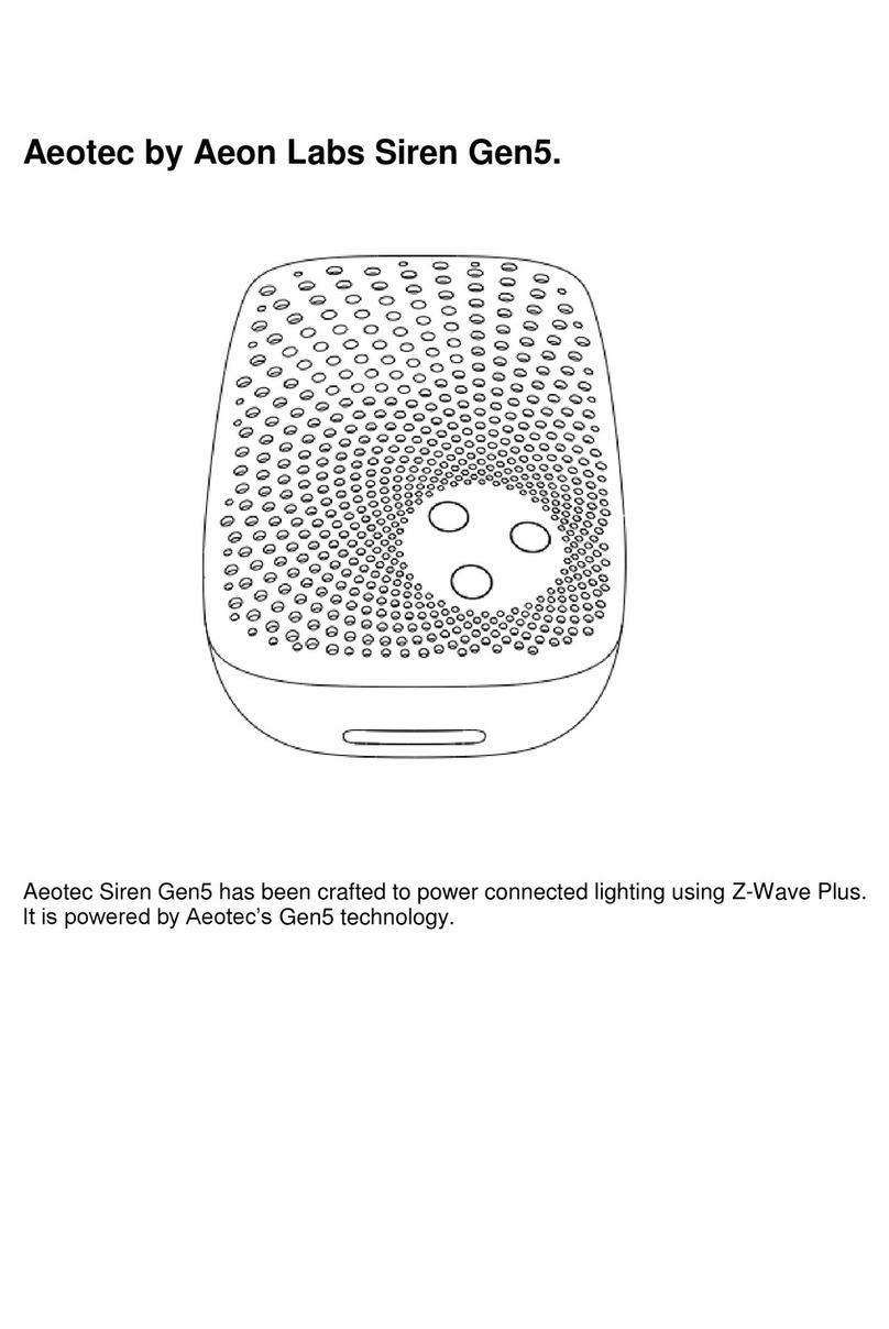 Aeon Labs Aeotec Siren Gen5 ZW080 Installation and Specification
