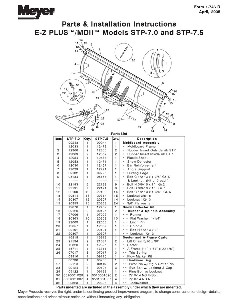 Meyer E-Z PLUS MDII STP-7.0 User manual