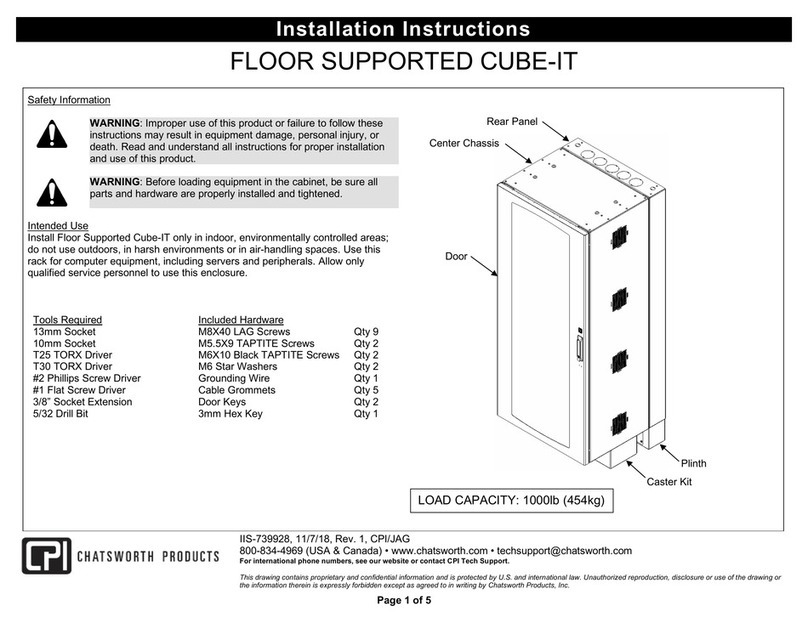 Chatsworth Products Floor Supported Cube-It installation instructions