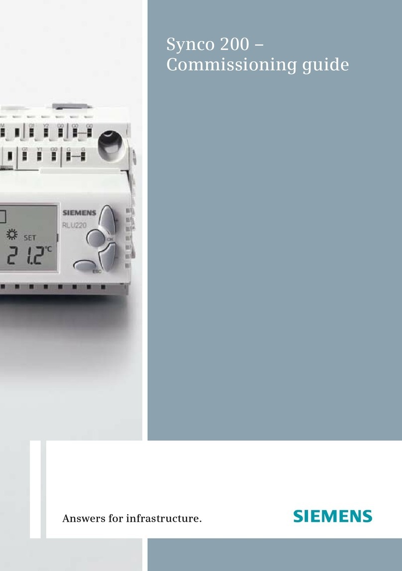 Siemens Synco 200 User manual Siemens Synco 200 User manual