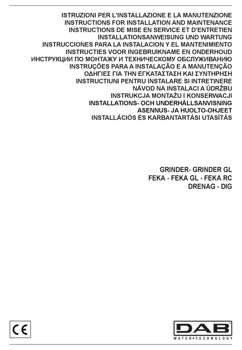 DAB GRINDER GL Operating and maintenance manual