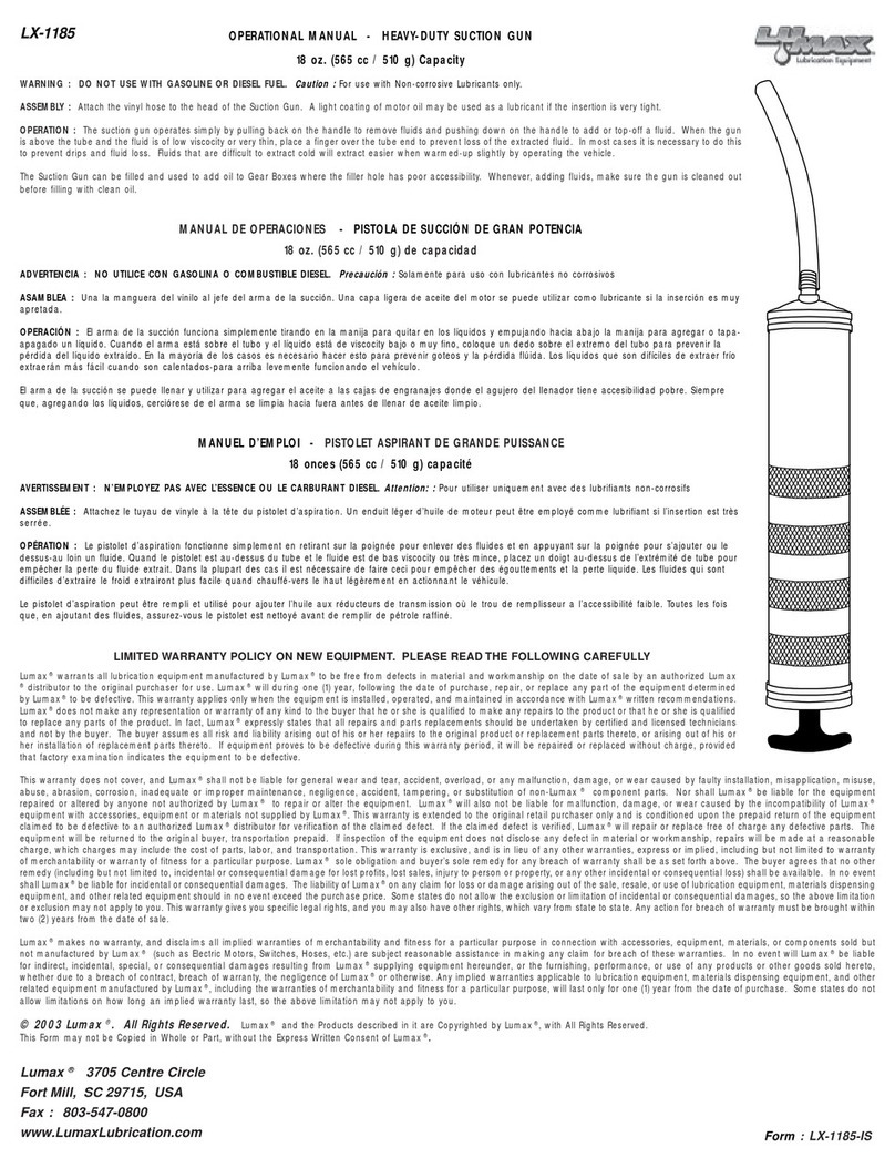 Lumax LX-1185 Quick start guide