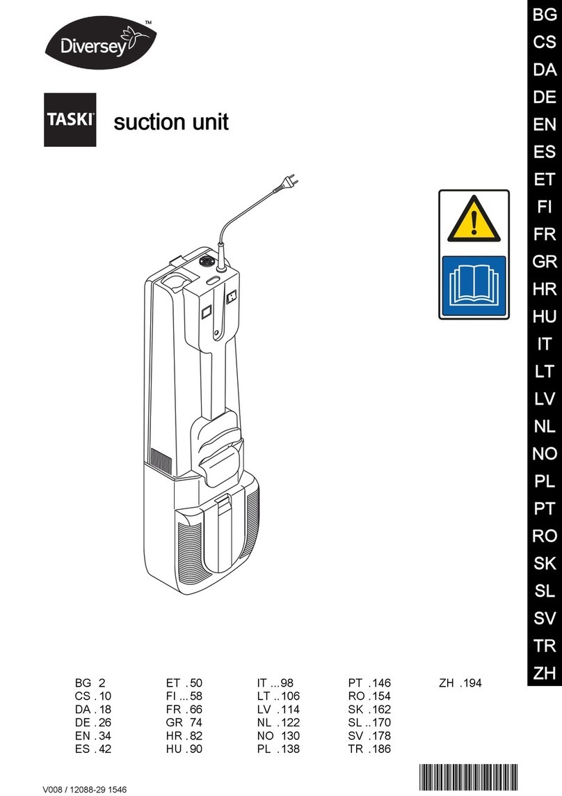 diversey TASKI suction unit Instructions for use