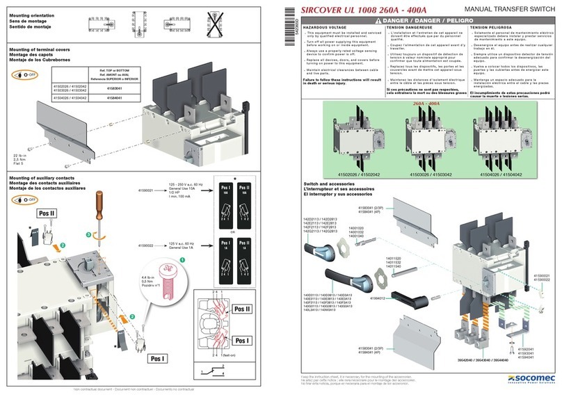 socomec SIRCOVER UL 1008 260A User manual