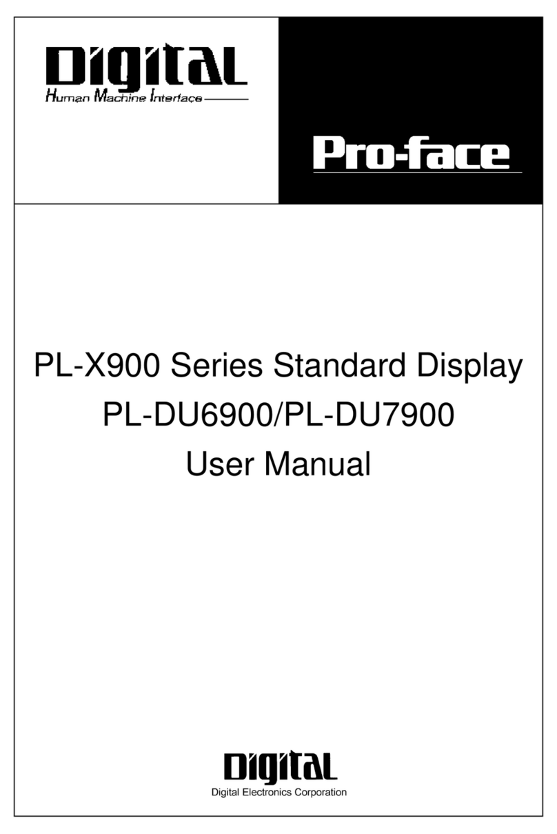 Pro-face PL-X900 Series User manual Pro-face PL-X900 Series User manual