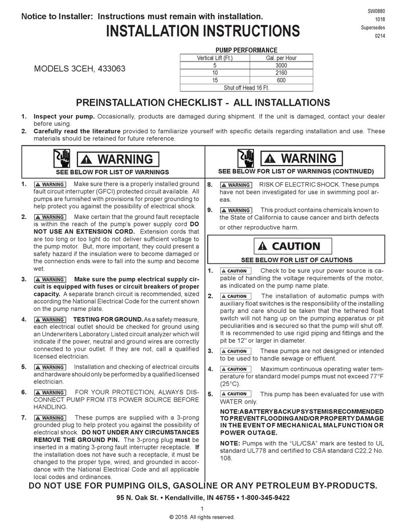 Flint & Walling 3CEH User manual