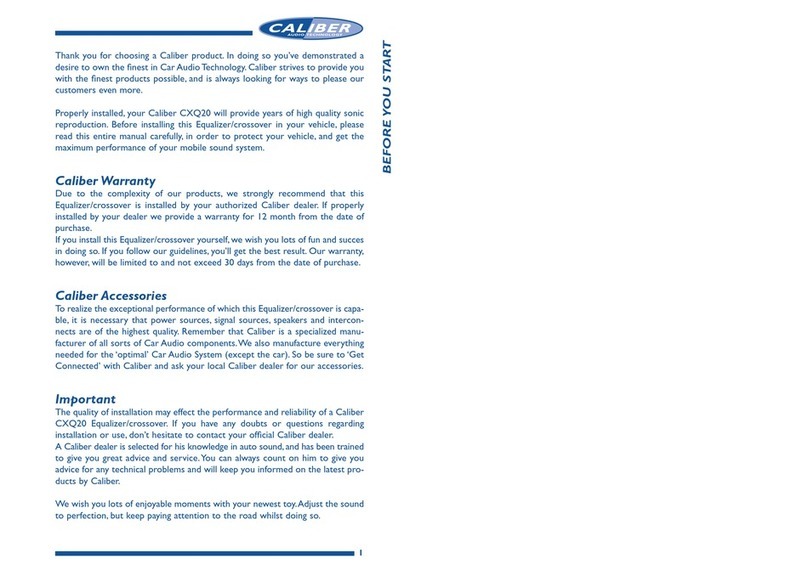 Caliber CXQ 20 User manual