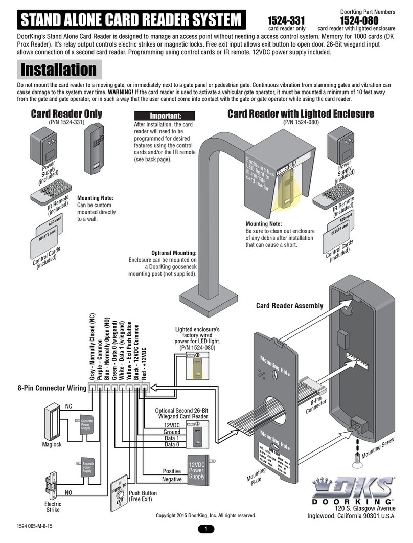 DoorKing 1524-331 quick start guide