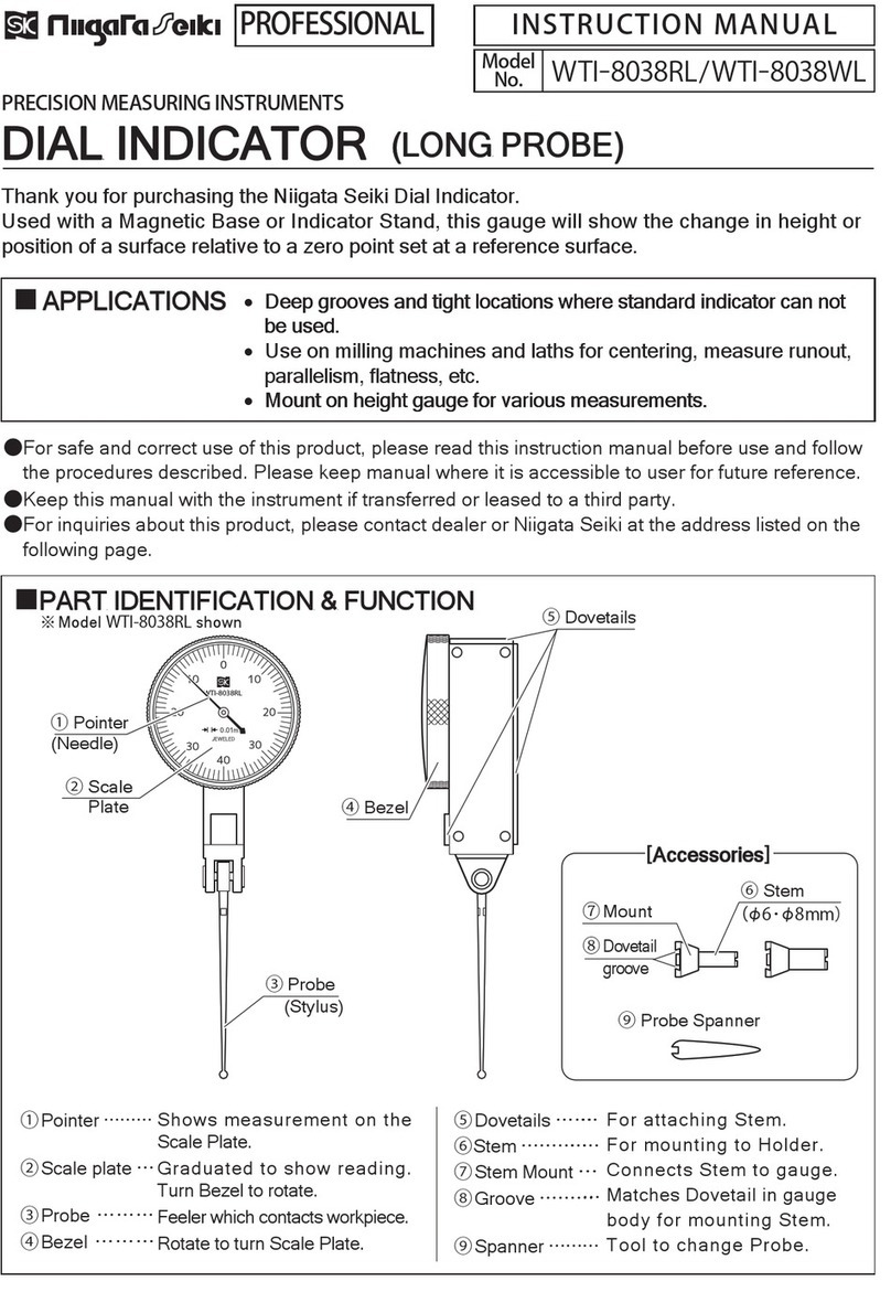 Niigata seiki WTI-8038RL instruction manual