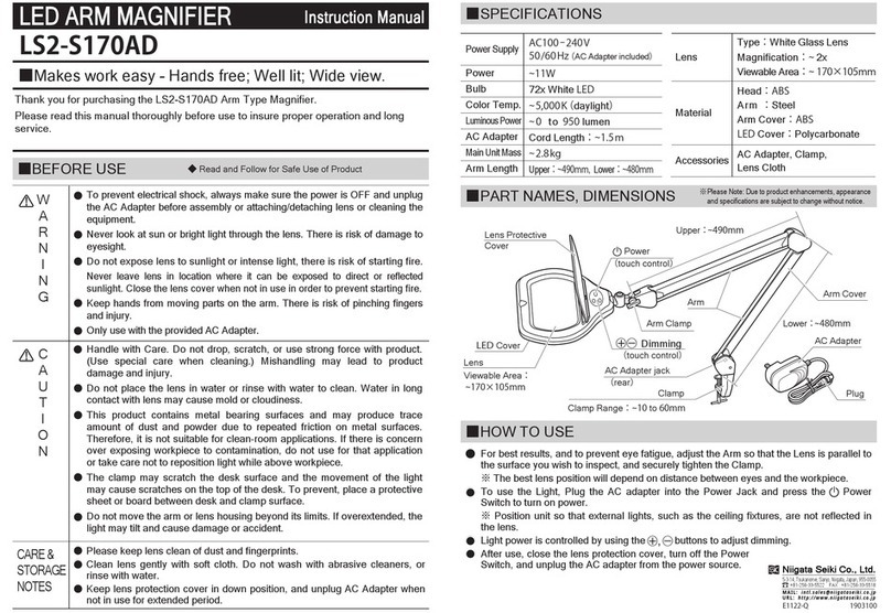 Niigata seiki LS2-S170AD instruction manual