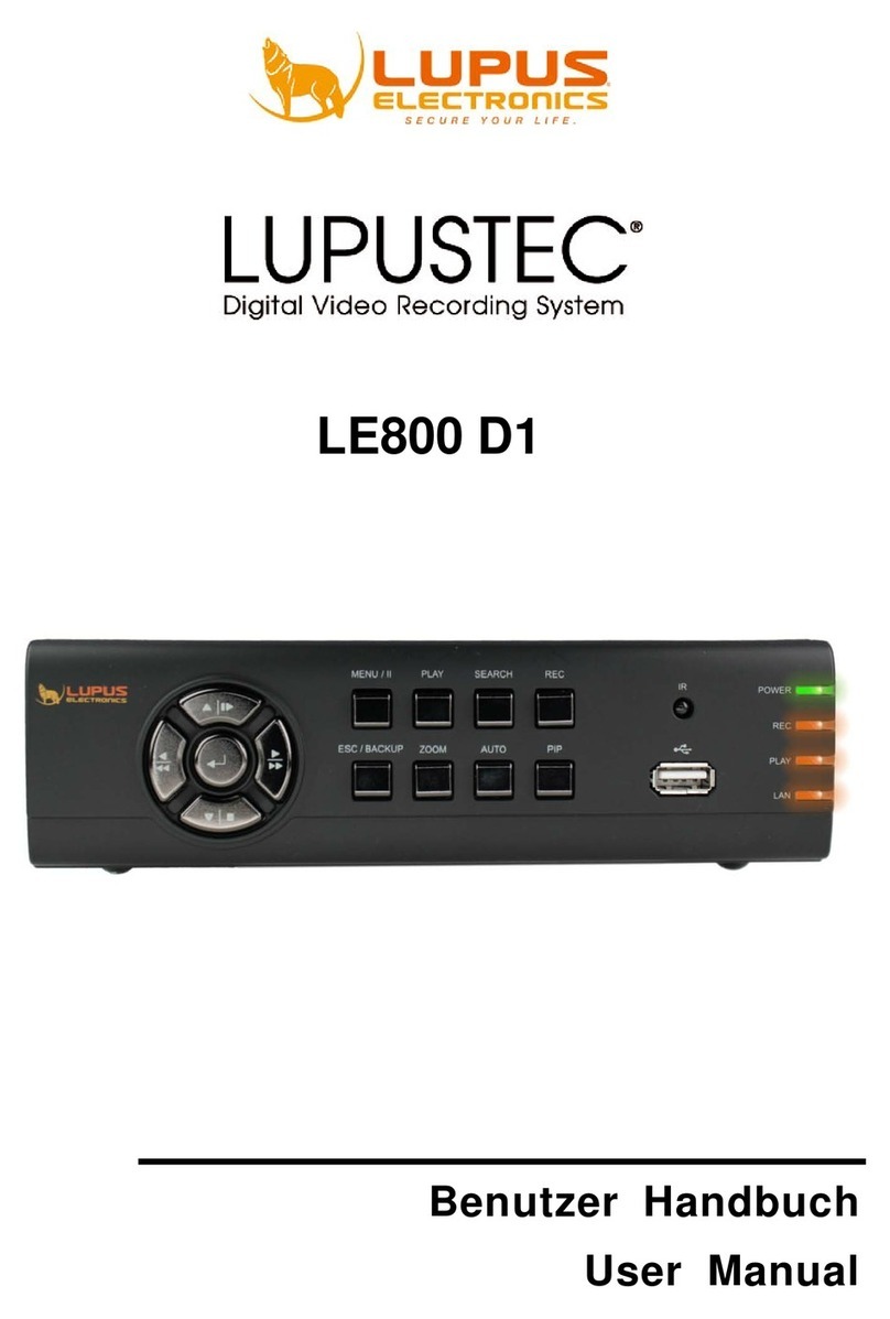 Lupus Electronics LUPUSTEC LE800 D1 user manual
