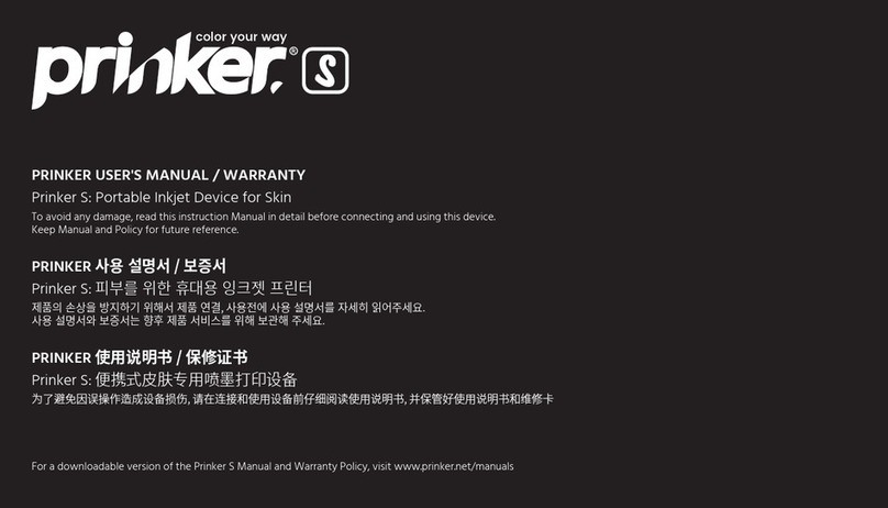 prinker S User manual & warranty