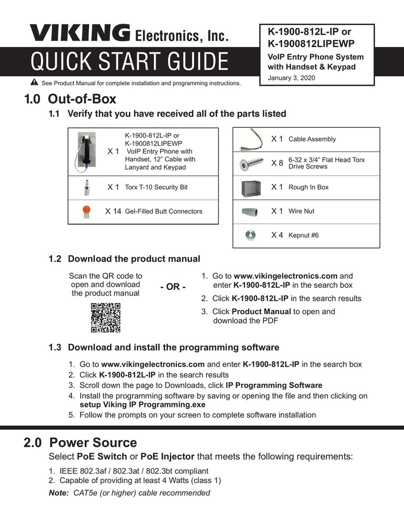 Viking Electronics K-1900812LIPEWP User manual