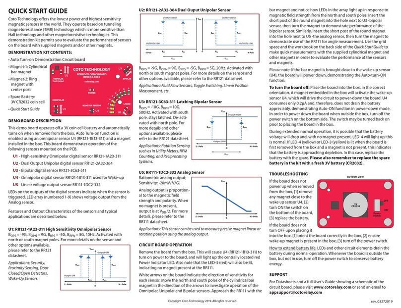 Coto Technology REDROCK RR1EK3-0002 quick start guide Coto Technology REDROCK RR1EK3-0002 quick start guide