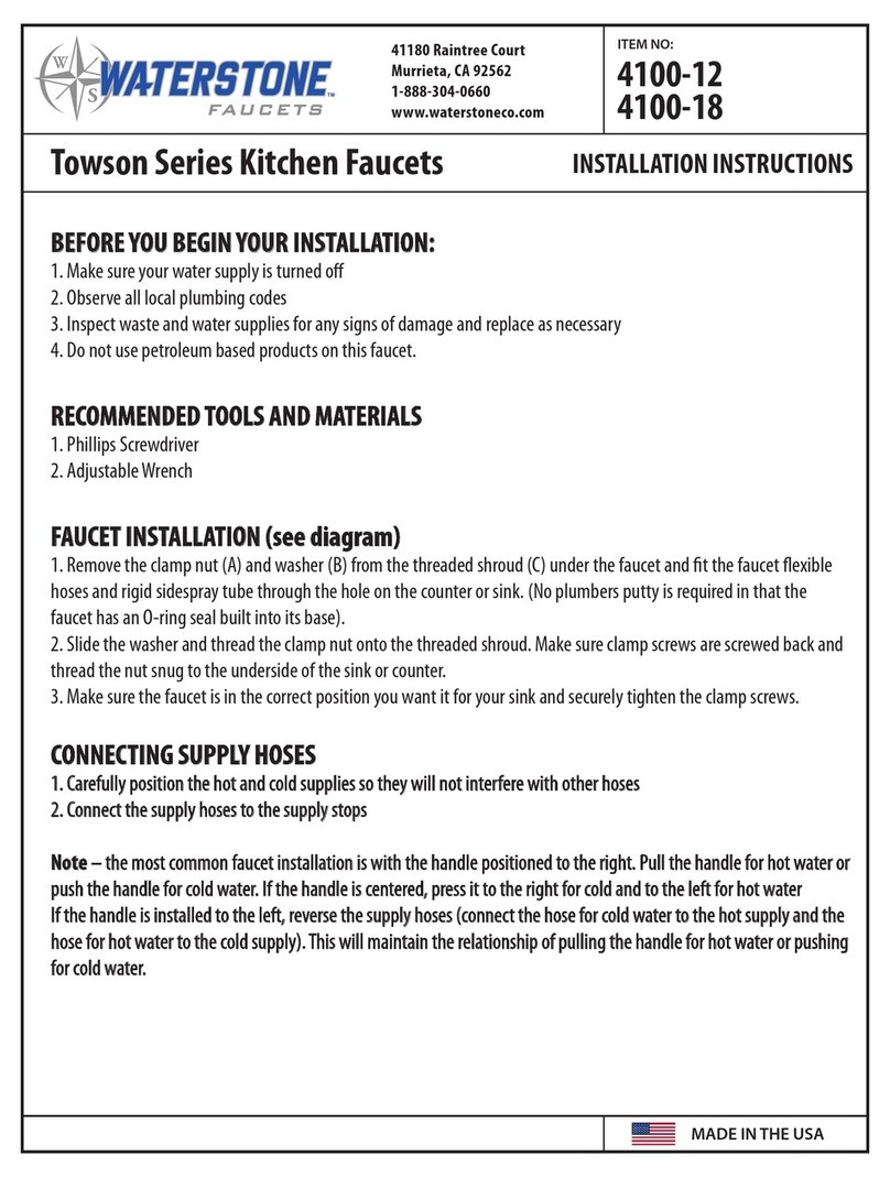 Waterstone Towson Series User manual