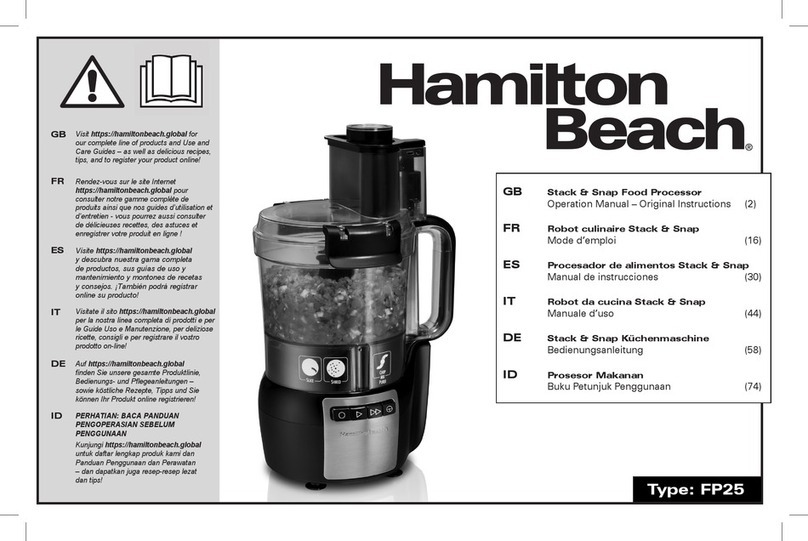 Hamilton Beach Stack & Snap User manual