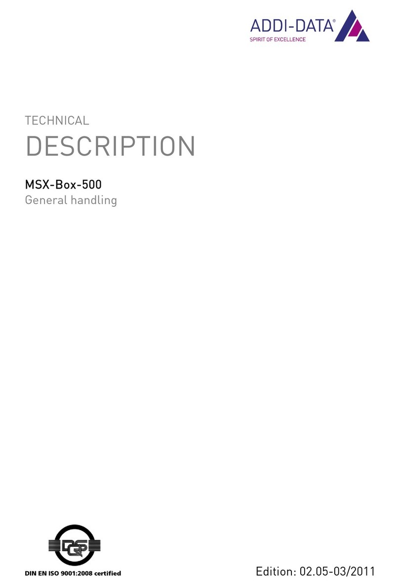 Addi-Data MSX-Box-500 Parts list manual