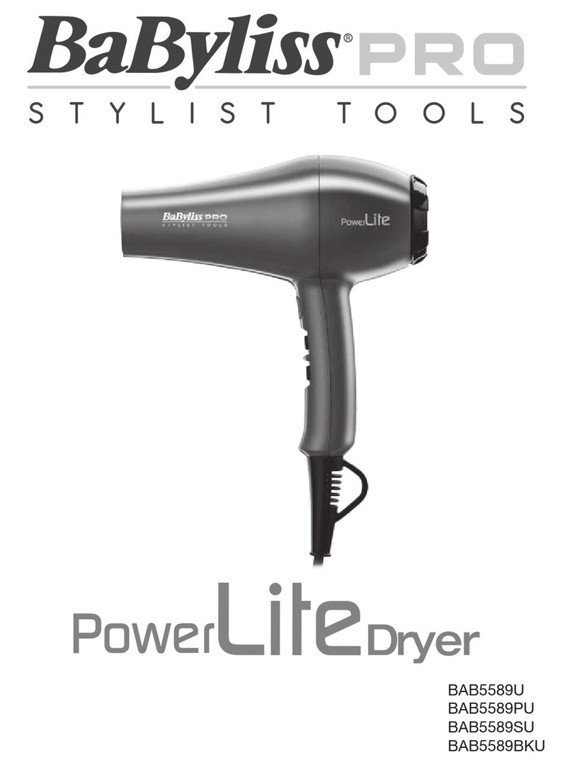 BaByliss PRO PowerLite BAB5589U manual BaByliss PRO PowerLite BAB5589U manual