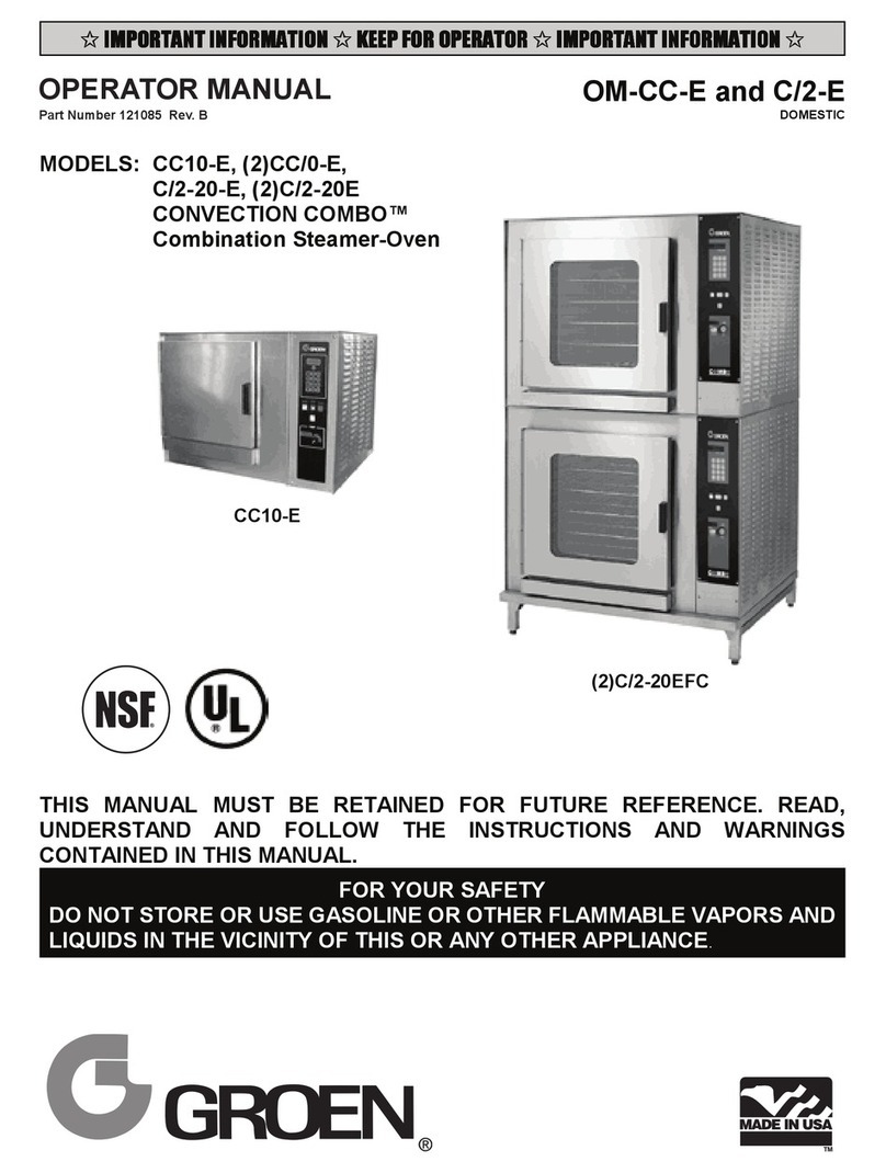 Groen CONVECTION COMBO OM-CC-E Series User manual